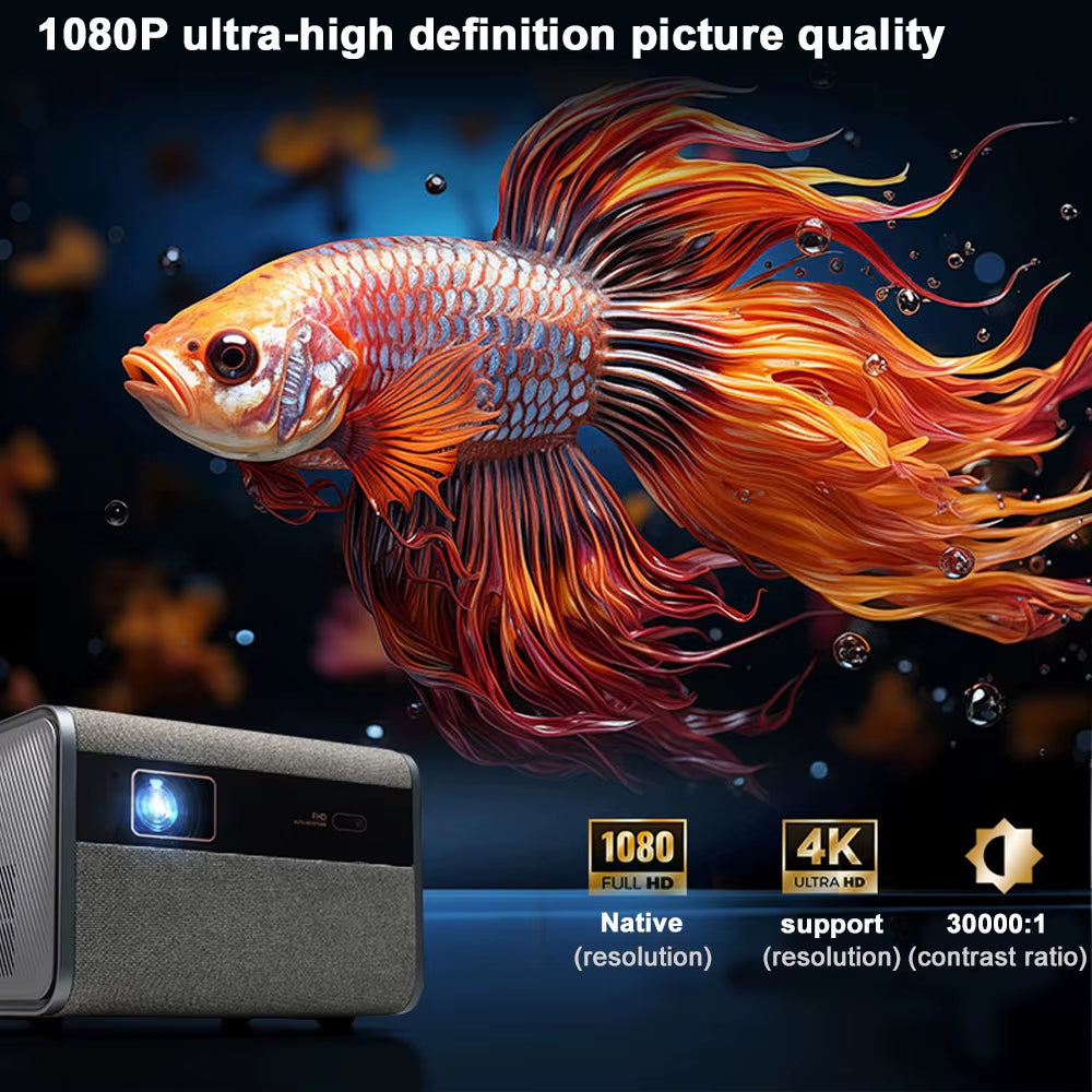 2025 NEW J10 Projector Native 1080P Autofocus 4K HD Video Outdoor Mobile Phone Android Smart Home Theater LED Projector