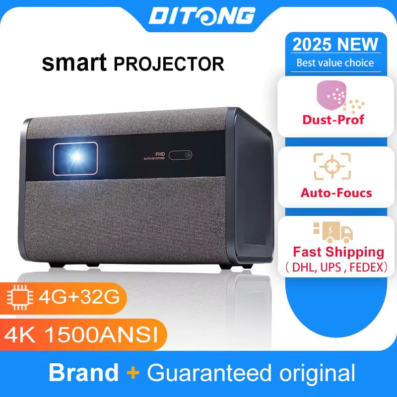2025 NEW J10 Projector Native 1080P Autofocus 4K HD Video Outdoor Mobile Phone Android Smart Home Theater LED Projector
