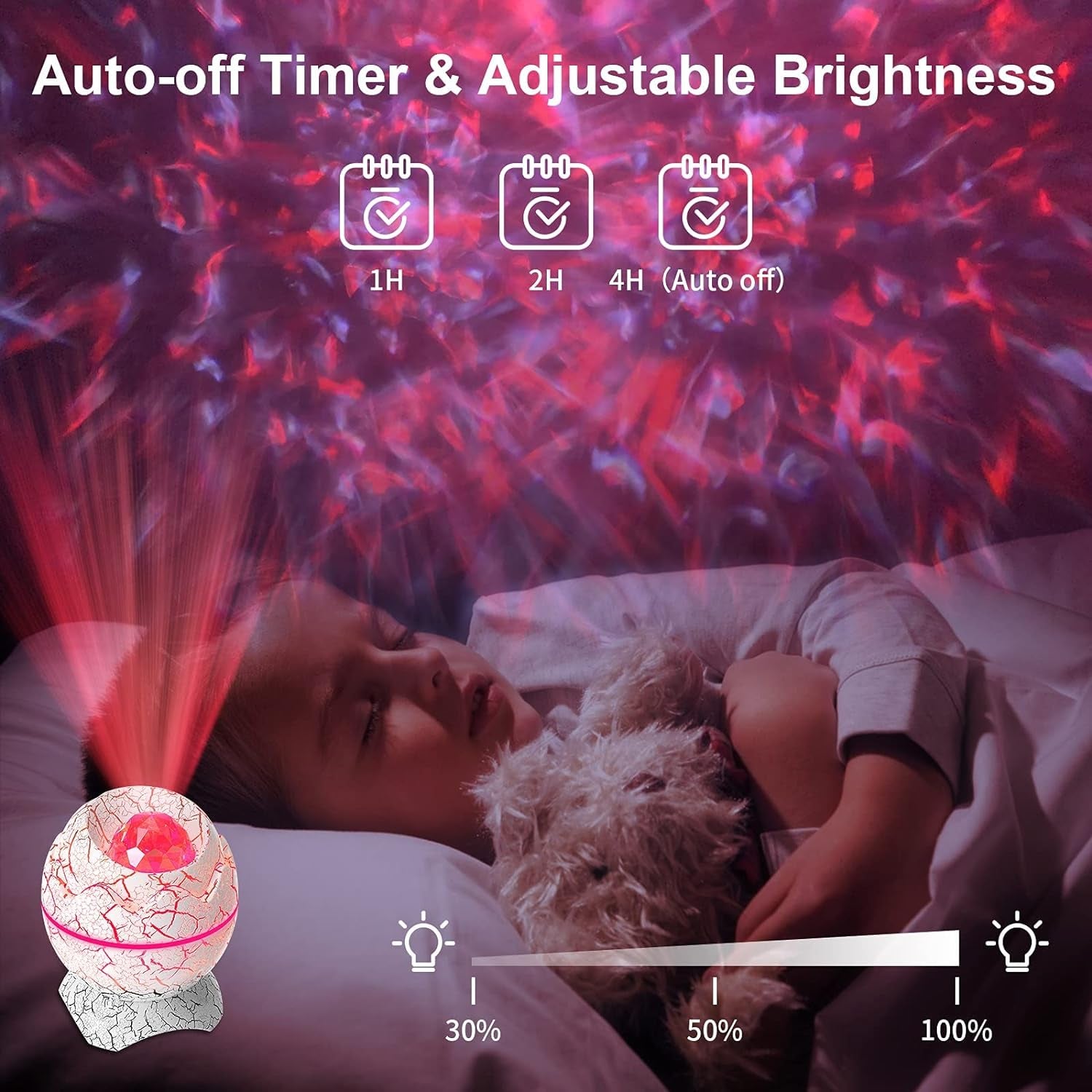 Galaxy Star Projector for Bedroom - Remote Control White Noise Bluetooth Speaker