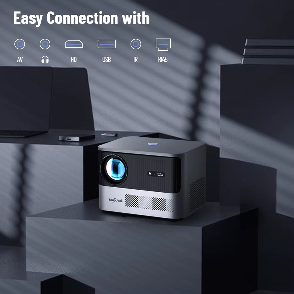 Full HD 1080P Projector TDA6W Auto Focus Smart Android WIFI LCD LED Video Home Theater Portable Projector Home Theater