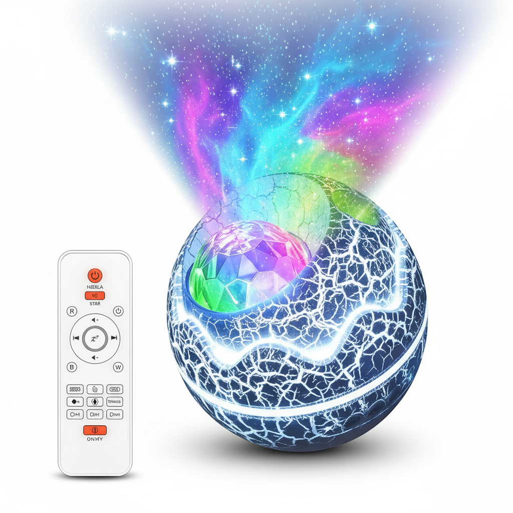 Galaxy Star Projector for Bedroom - Remote Control White Noise Bluetooth Speaker