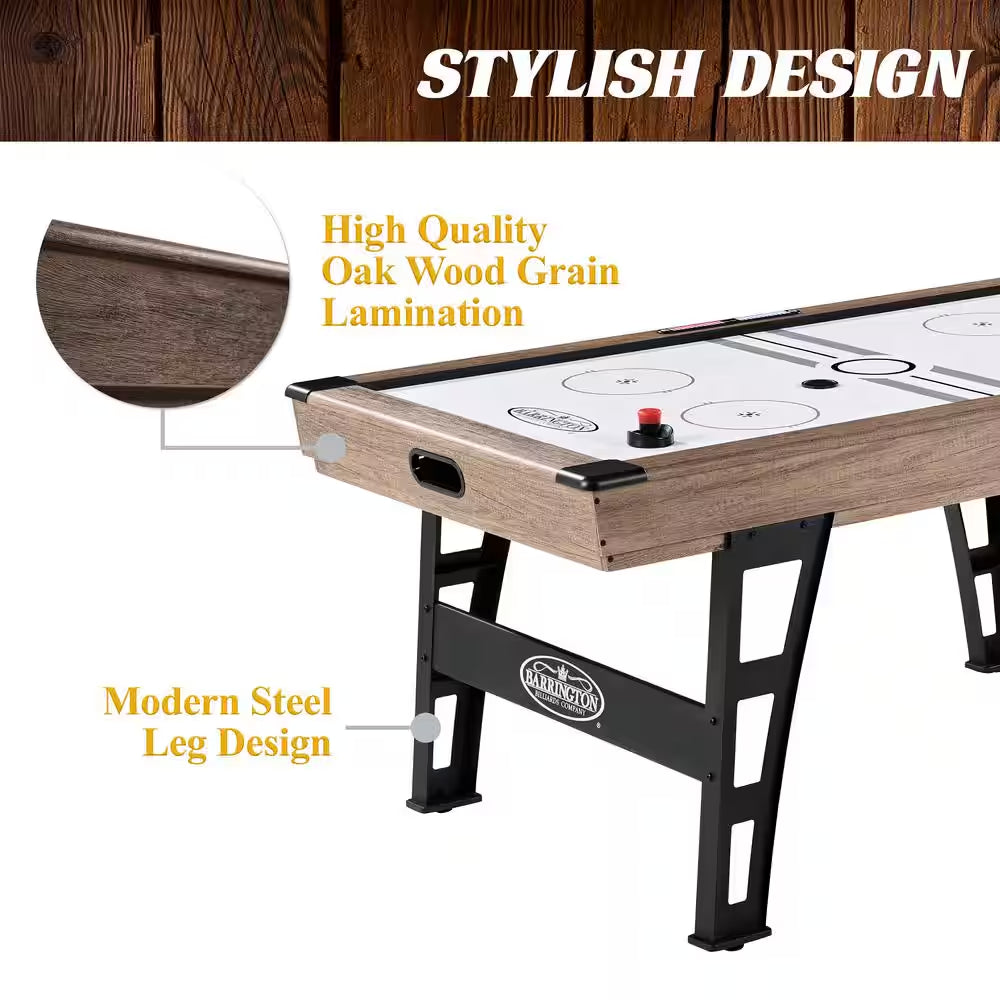 Grant 6' Steel Leg Air Powered Hockey Table with Pusher and Puck Set