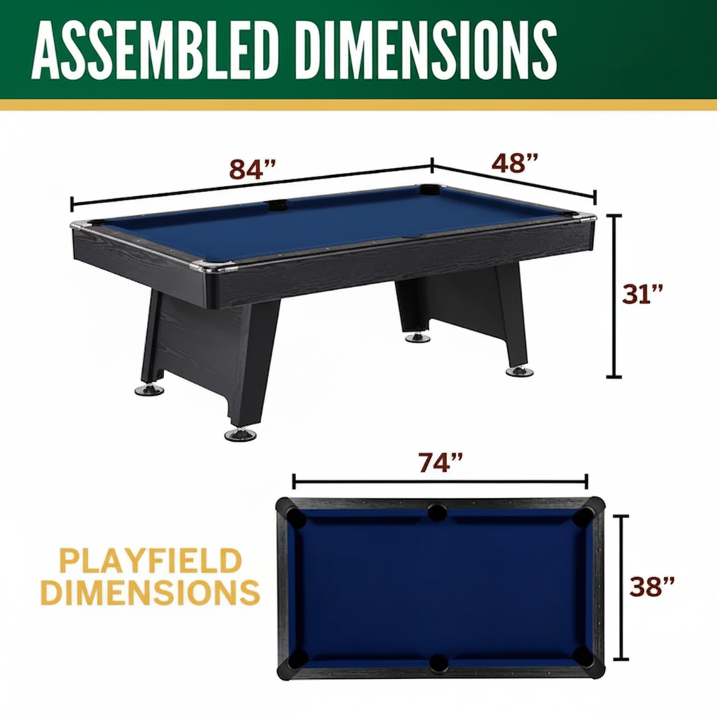 Billiard Table, Pool Table, Game Table, Game Room Indoor Standard Pool Table