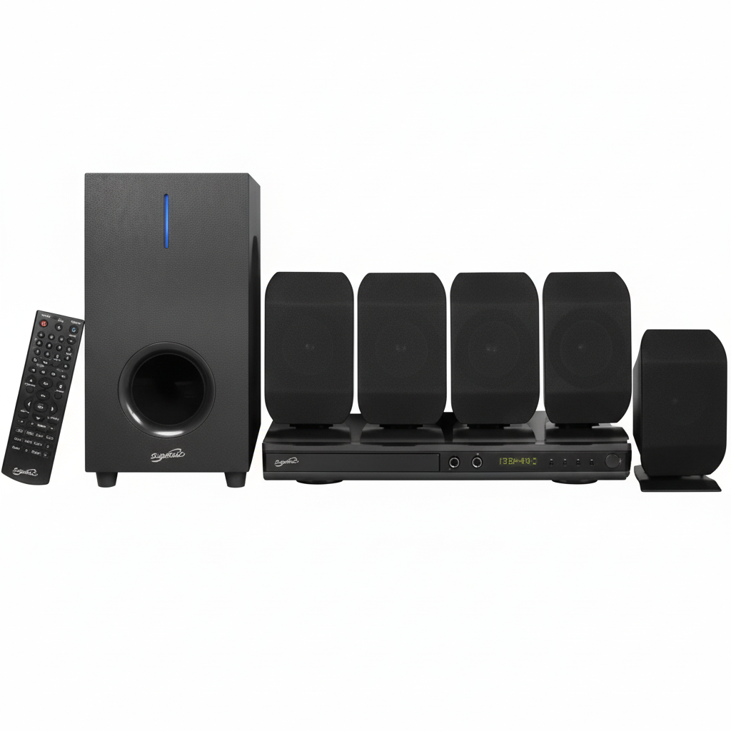 5.1 Home Theater Systems, Black, 53.68 Lb